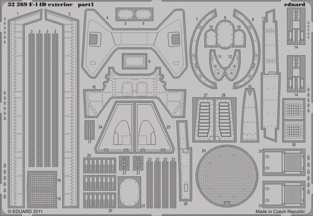 Eduard 32269 F-14D exterior TRUMPETER 1/32