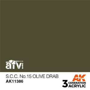 AK Interactive AK11386 SCC No.15 Olive Drab 17ml