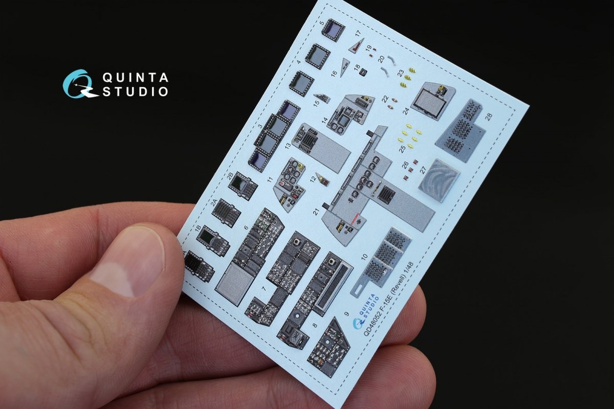 Quinta Studio QD48052 F-15E 3D-Printed &amp;amp; coloured Interior on decal paper (for Revell kit) 1/48 – zdjęcie 3