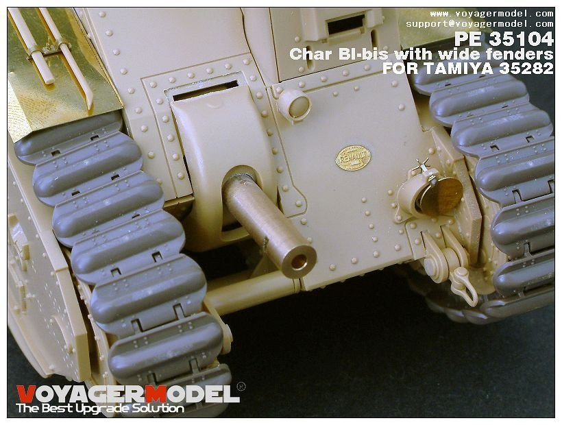 Voyager Model PE35104 WWII French Char BI-bis with wide fenders (B ver include Gun barrel) for TAMIYA 35282 1/35 – imagen 7