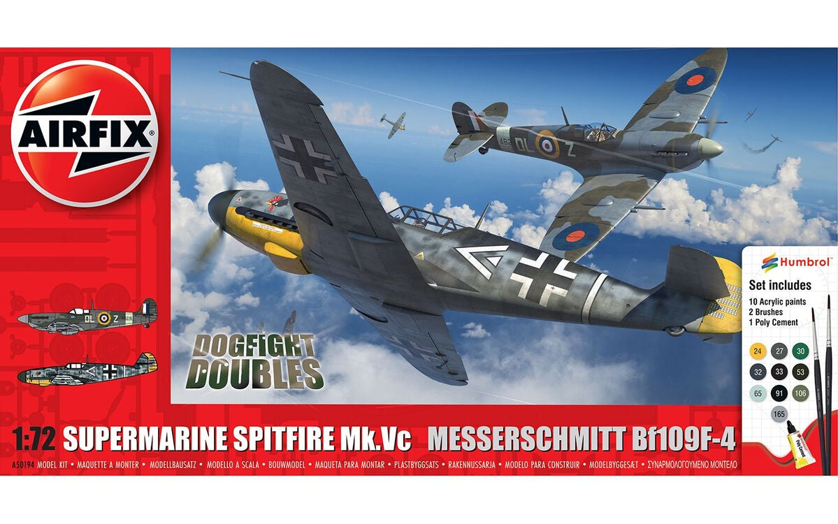 Airfix 50194 Supermarine Spitfire Mk.Vc vs Bf109F-4 Dogfight Double - Gift Set 1/72