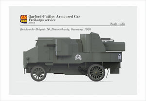Copper State Models 35014 Garford-Putilov Armoured Car, Freikorps Service 1/35 – immagine 3