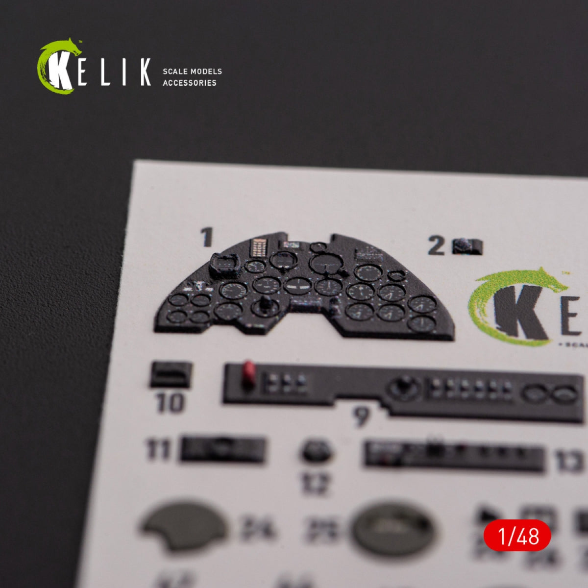 KELIK K48108 P-38F &amp;quot;Lightning&amp;quot; - interior 3D decals for Academy kit 1/48 – immagine 9