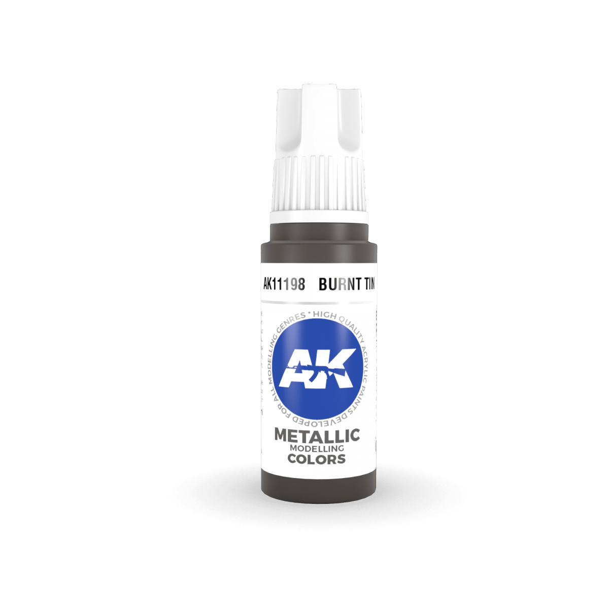 AK Interactive AK11198 BURNT TIN – METALLIC 17ml – zdjęcie 2