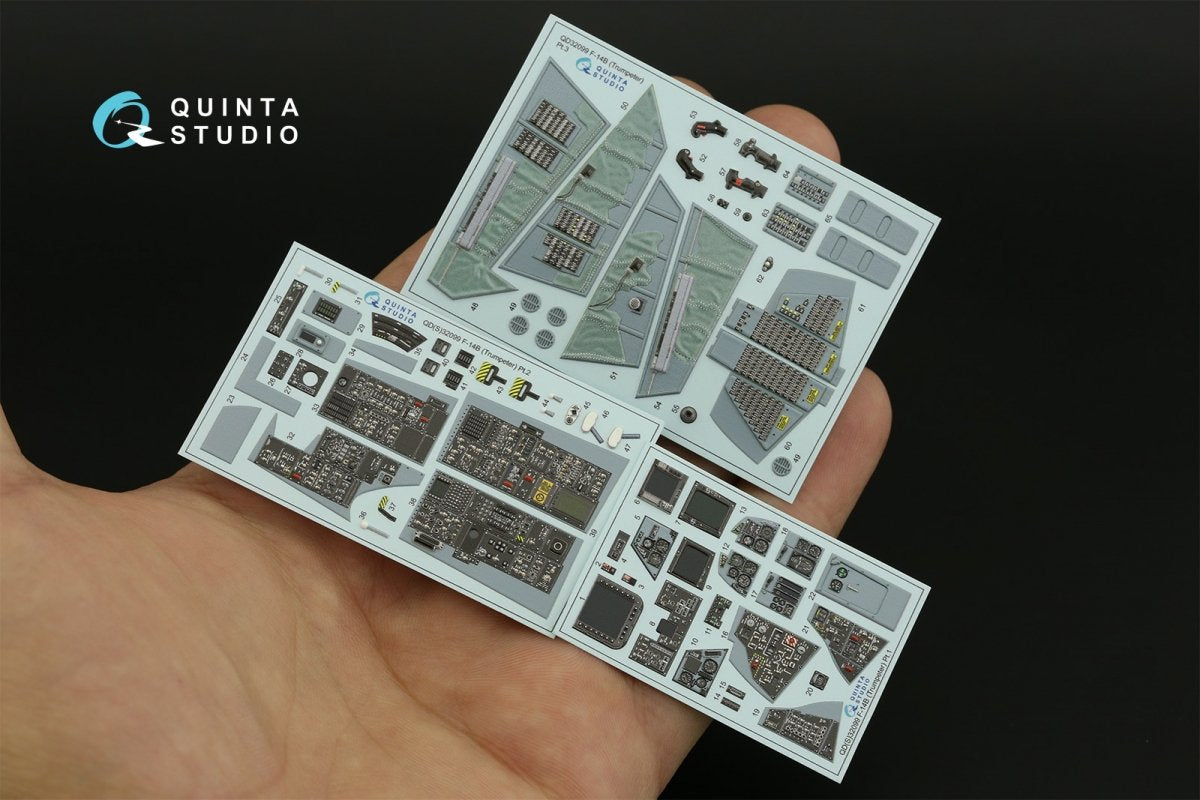 Quinta Studio QD32099 F-14B 3D-Printed &amp;amp; coloured Interior on decal paper (Trumpeter) 1/32 – zdjęcie 3