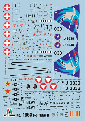 Italeri 1363 F-5E/N Tiger II 1/72 – zdjęcie 3