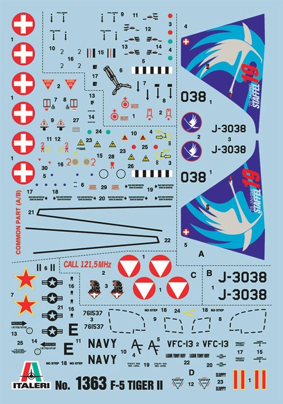 Italeri 1363 F-5E/N Tiger II 1/72 – zdjęcie 3