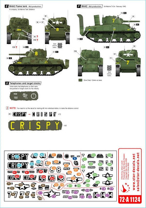 Star Decals 72-A1124 US PACIFIC WARS - IWO JIMA USMC Sherman tanks 1/72 – zdjęcie 2