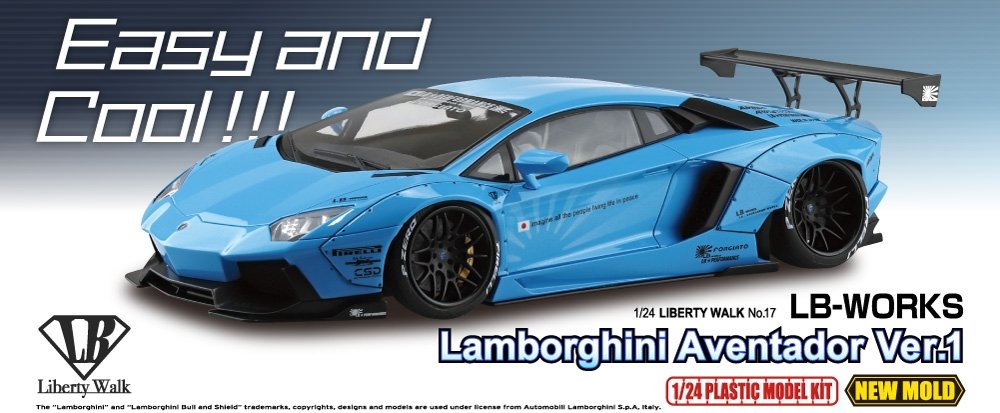 Aoshima 05989 LB-WORKS Lamborghini Aventador Ver.1 1/24 – zdjęcie 5