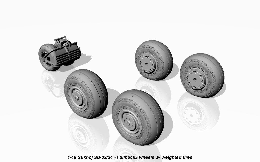 Armory Models AW48025 Sukhoj Su-32FN / Su-34 Fullback wheels w/ weighted tires 1/48 – zdjęcie 5