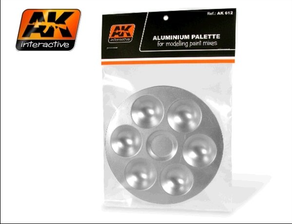 AK Interactive AK612 Aluminium Paint Palette 6 Wells