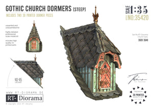 RT-Diorama 35420 Gothic Church Dormers Steep [~40-45°] 1/35