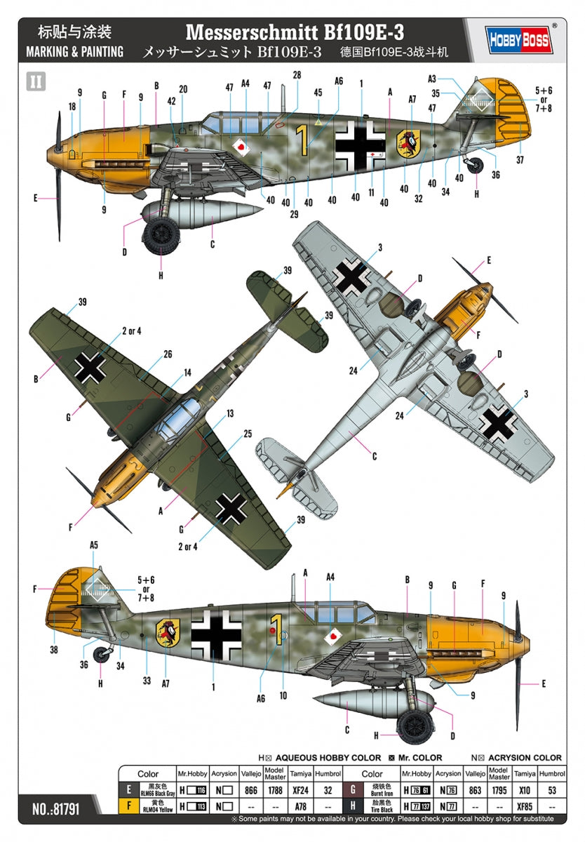 Hobby Boss 81791 Messerschmitt Bf109E-3 1/48 – zdjęcie 21