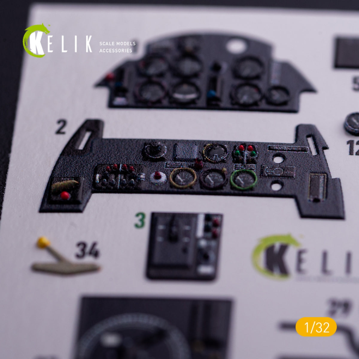 KELIK K32020 BF-109 E - Interior 3D Decal with 3D printed parts for Trumpeter kit 1/32 – zdjęcie 6