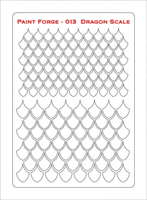 Paint Forge PFST013L STENCIL - DRAGON SCALE – zdjęcie 2