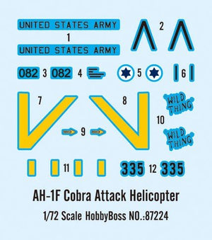 Hobby Boss 87224 AH-1F Cobra Attack Helicopter 1/72 – zdjęcie 3
