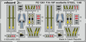 Eduard FE1261 F/A-18F seatbelts STEEL HOBBY BOSS 1/48