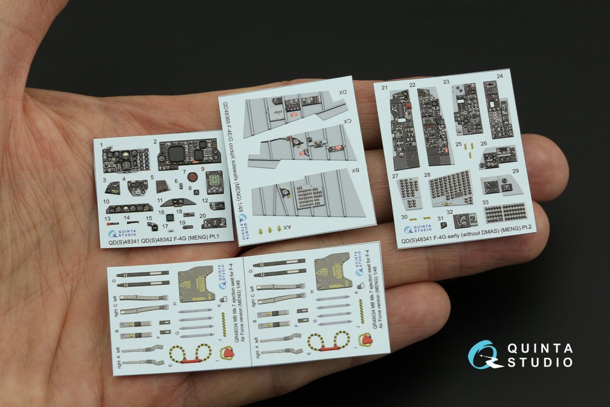 Quinta Studio QD48341 F-4G early 3D-Printed &amp;amp; coloured Interior on decal paper (Meng) 1/48 – zdjęcie 4