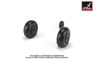 Armory Models AW72202 Junkers Ju 88 late wheels w/ weighted tires 1/72 – zdjęcie 2