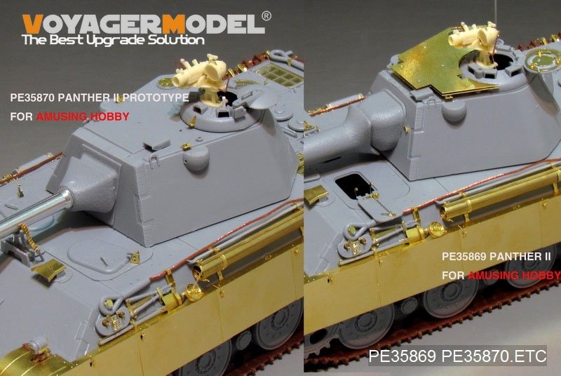 Voyager Model PE35870 WWII German Panther II Prototype Design Plan basic for AMUSING HOBBY 1/35 – zdjęcie 2