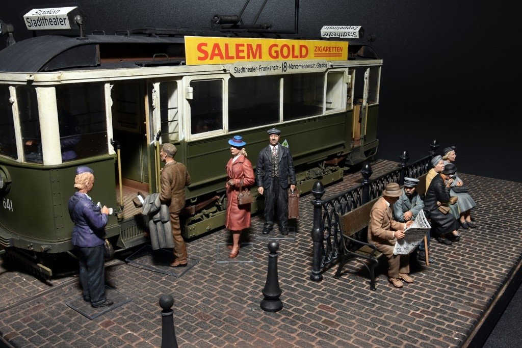 Miniart 38009 European Tramcar - Straßenbahn-Triebwagen 641 w/crew &amp;amp; passengers 1/35 – zdjęcie 2