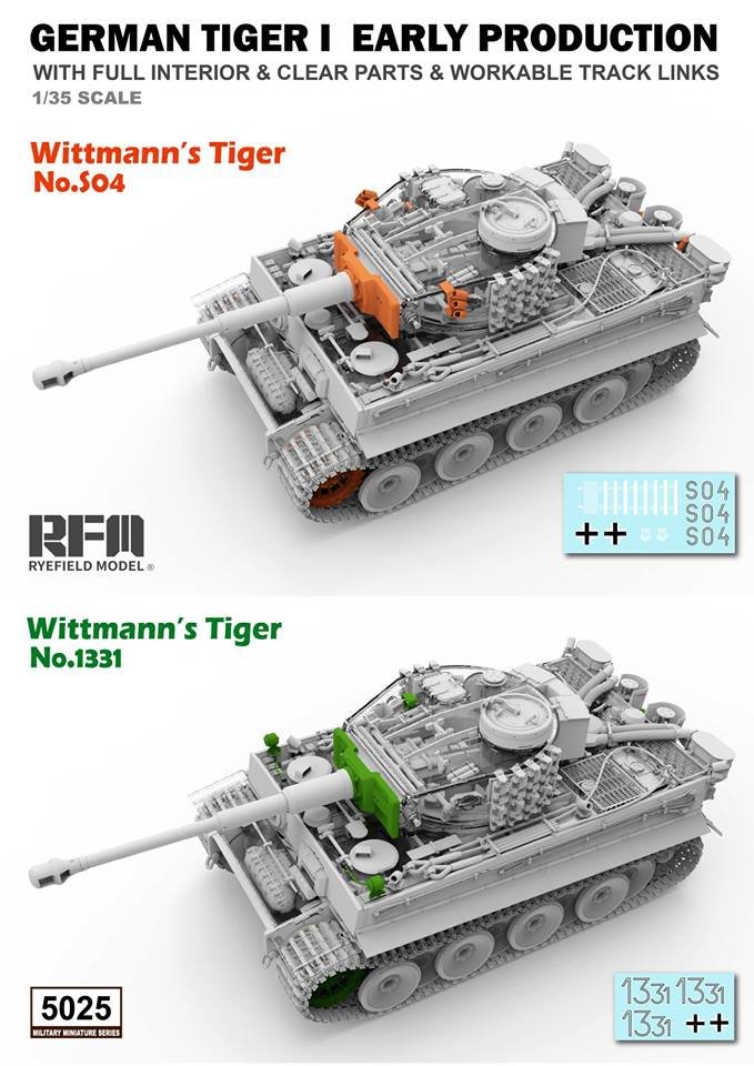 Rye Field Model 5025 German Tiger I Early Production Wittmann&amp;#39;s Tiger 504 FULL Interior 1/35 – Bild 3