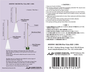HobbyDecal MT48009V1 RAF/RN Pitot tube Mid 1/48 – zdjęcie 2