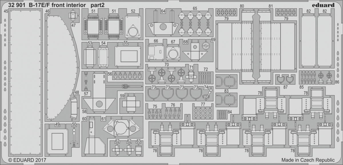 Eduard 32901 B-17E/ F front interior 1/32 HK MODELS – immagine 2