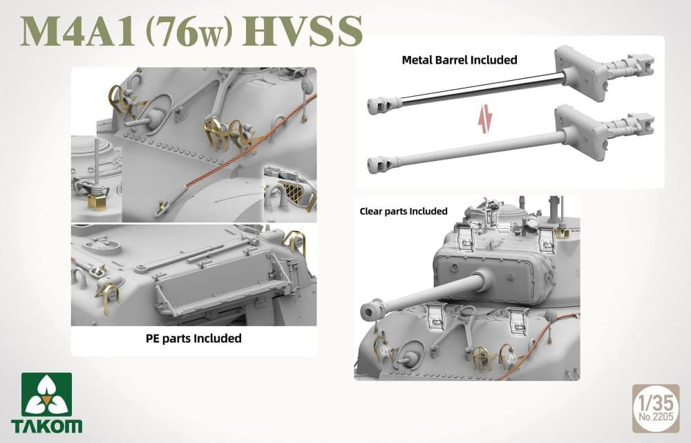 Takom 2205 M4A1 76(w) HVSS 1/35 – zdjęcie 3
