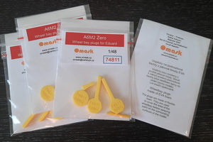 Omask 74811 A6M2 Zero wheel bay plugs (for Eduard) 1/48 – zdjęcie 3