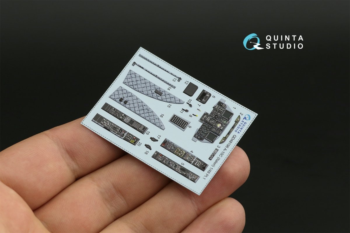 Quinta Studio QD48196 A-10C 3D-Printed &amp;amp; coloured Interior on decal paper (for Italeri ) 1/48 – immagine 10