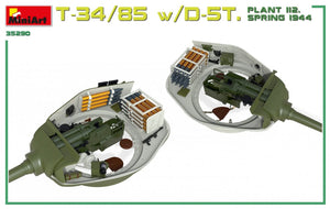 Miniart 35290 T-34/85 w/D-5T. PLANT 112. SPRING 1944. INTERIOR KIT 1/35 – zdjęcie 11