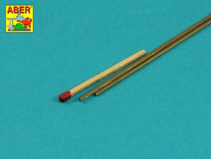 Aber HR-15 Hexagonal brass rods 1.5mm length 245mm (2 pieces) – image 2