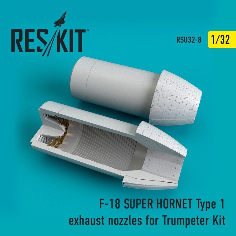 RESKIT RSU32-0008 F-18 (E/G) SUPER HORNET Type 1 exhaust nozzles for Trumpeter Kit 1/32