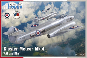 Special Hobby 72498 Gloster Meteor Mk.4 &amp;#39;RAF And KLu 1/72