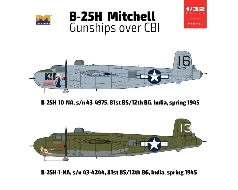HK Models 01E037 B-25H Mitchell Gunships over CBI 1/32 – zdjęcie 3