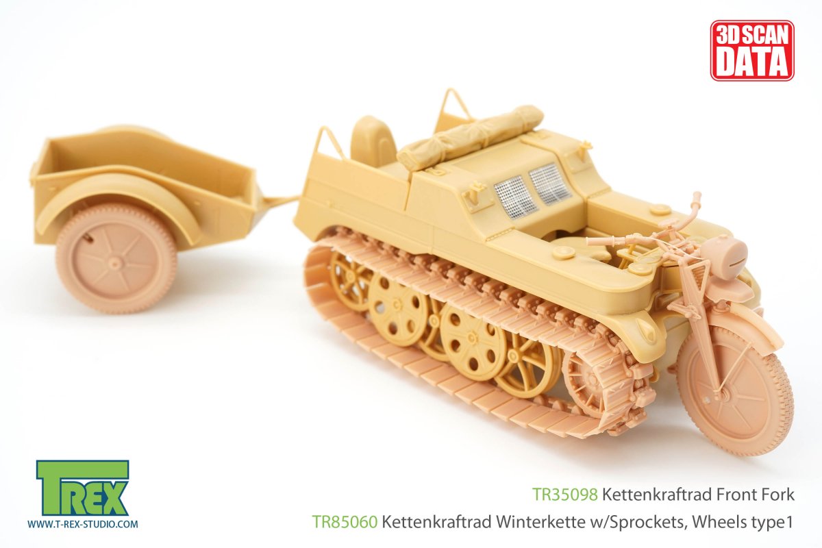 T-Rex Studio TR85060 Kettenkaraftrad Winterkette w/Sprockets, Wheels Type 2 1/35 – imagen 6