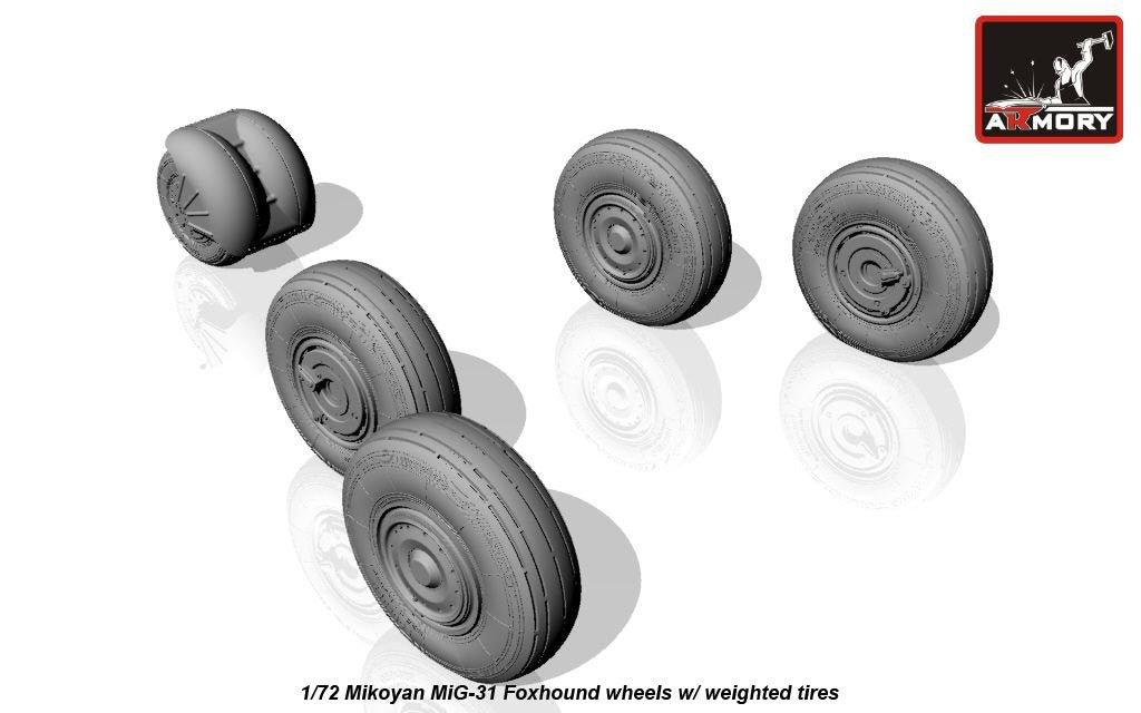 Armory Models AW72025 Mikoyan MiG-31 Foxhound wheels 1/72 – zdjęcie 2
