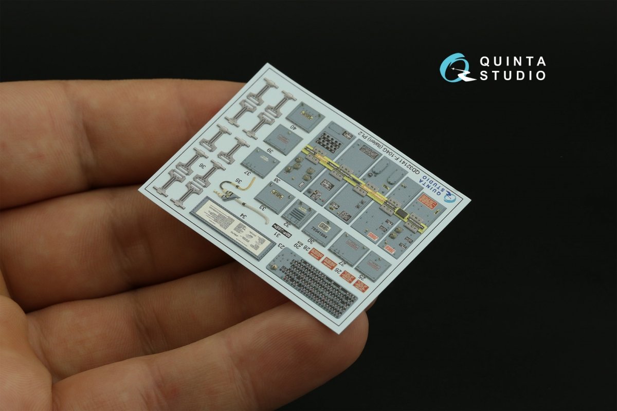 Quinta Studio QD32141 F-104G 3D-Printed &amp;amp; colored Interior on decal paper (Italeri) 1/32 – image 4