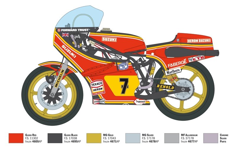 Italeri 4644 Suzuki RG 500 XR27 1/9 – zdjęcie 5