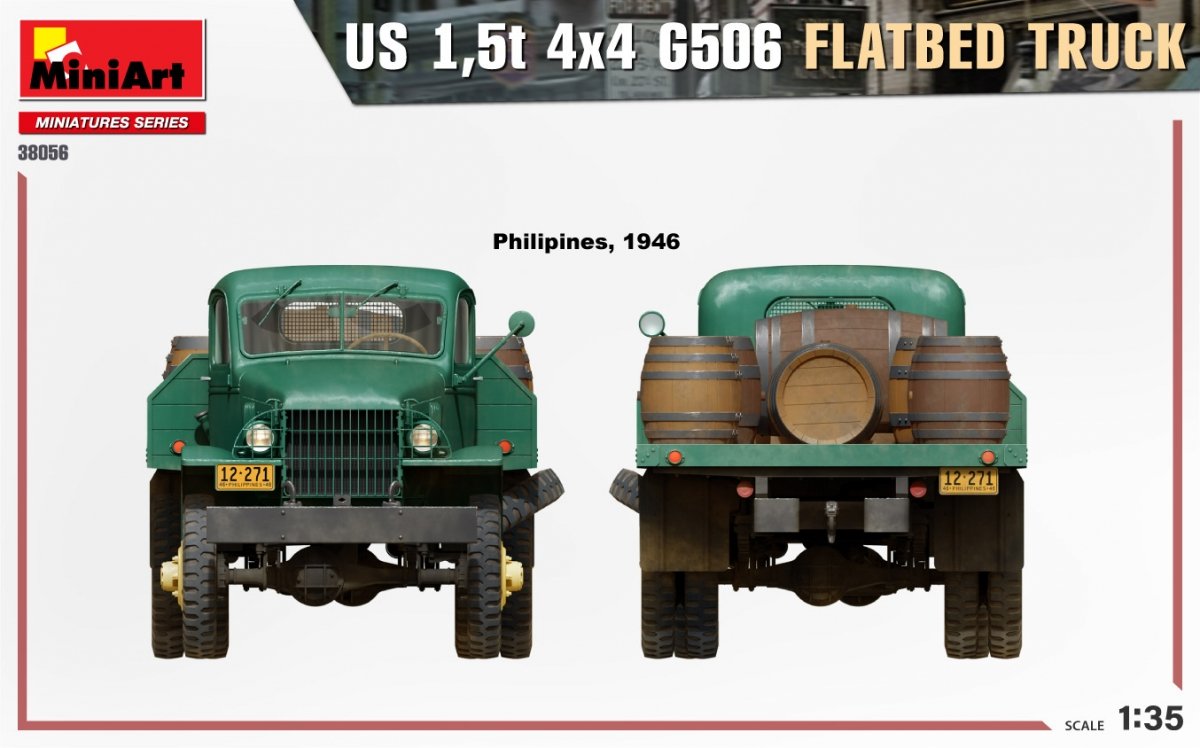 MiniArt 38056 US 1,5t 4×4 G506 FLATBED TRUCK 1/35 – zdjęcie 6