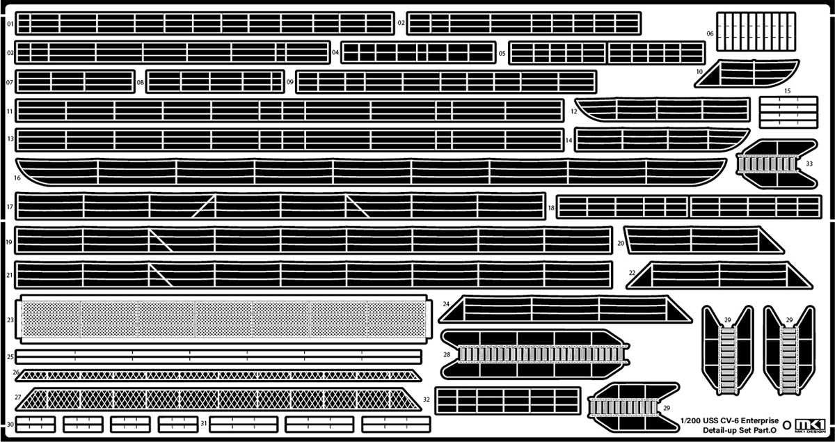 MK1 Design MD-20021 US Navy Aircraft Carrier CV-6 Enterprise Detail Up Parts Dx for Trumpeter 1/200 – image 52