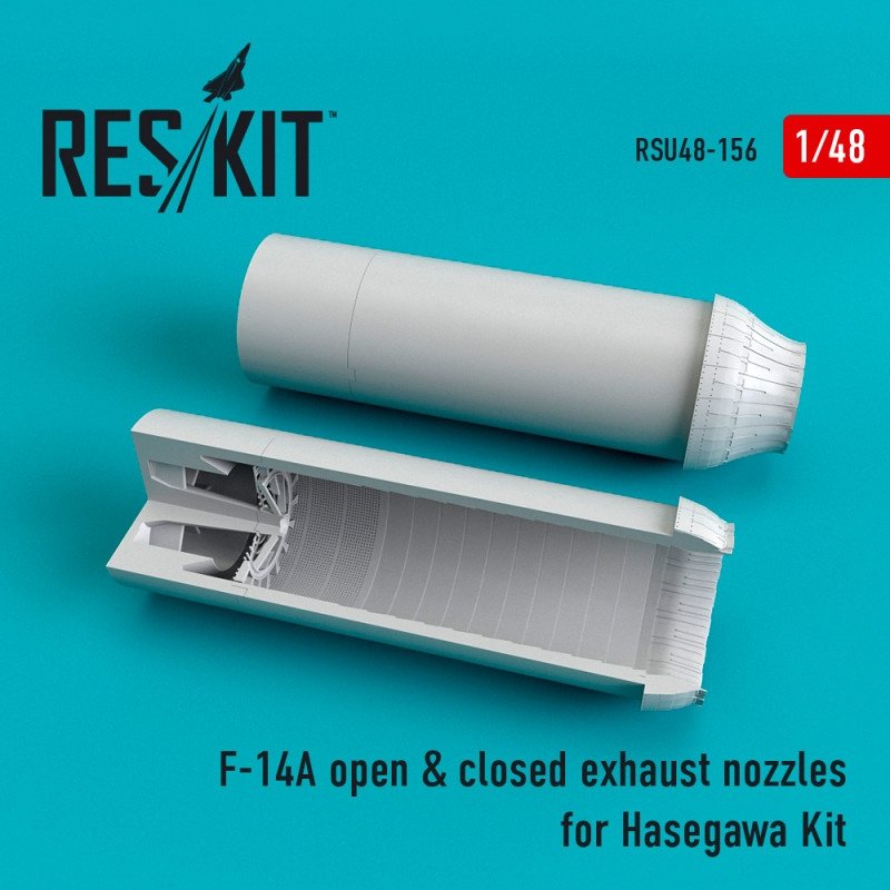 RESKIT RSU48-0156 F-14A open & closed exhaust nozzles for Hasegawa kit 1/48