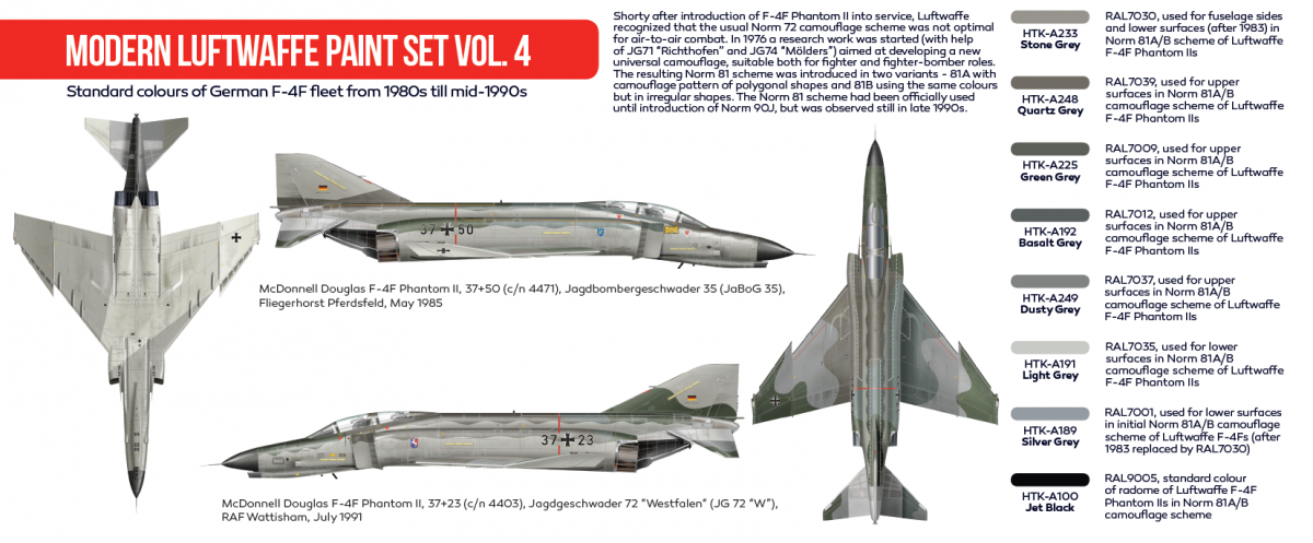 Hataka HTK-AS66 Modern Luftwaffe paint set vol. 4 (8x17ml) – zdjęcie 3