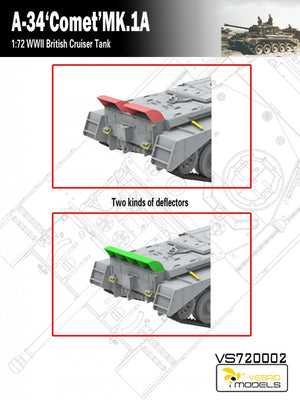 Vespid Models VS720002 A-34 &amp;#39;Comet&amp;#39; MK.1A British Cruiser Tank 1/72 – zdjęcie 2