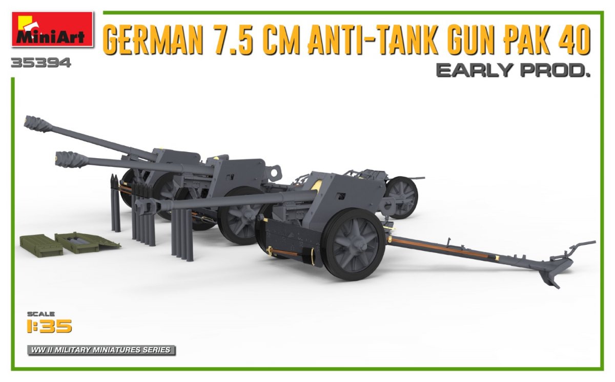 MiniArt 35394 GERMAN 7.5CM ANTI-TANK GUN PAK 40. EARLY PROD 1/35 – image 8