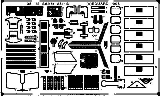 Eduard 35113 Sd. Kfz.251/1 Ausf. D 1/35 Tamiya – zdjęcie 2