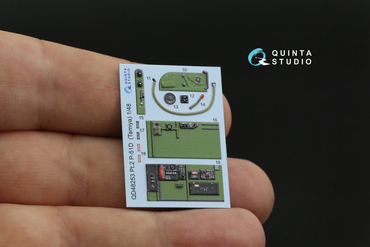 Quinta Studio QD48253 P-51D 3D-Printed &amp;amp; coloured Interior on decal paper ( Tamiya ) 1/48 – zdjęcie 11