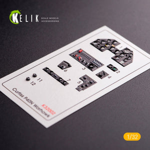 KELIK K32002 P40-N INTERIOR 3D DECALS FOR TRUMPETER KIT 1/32 – zdjęcie 2