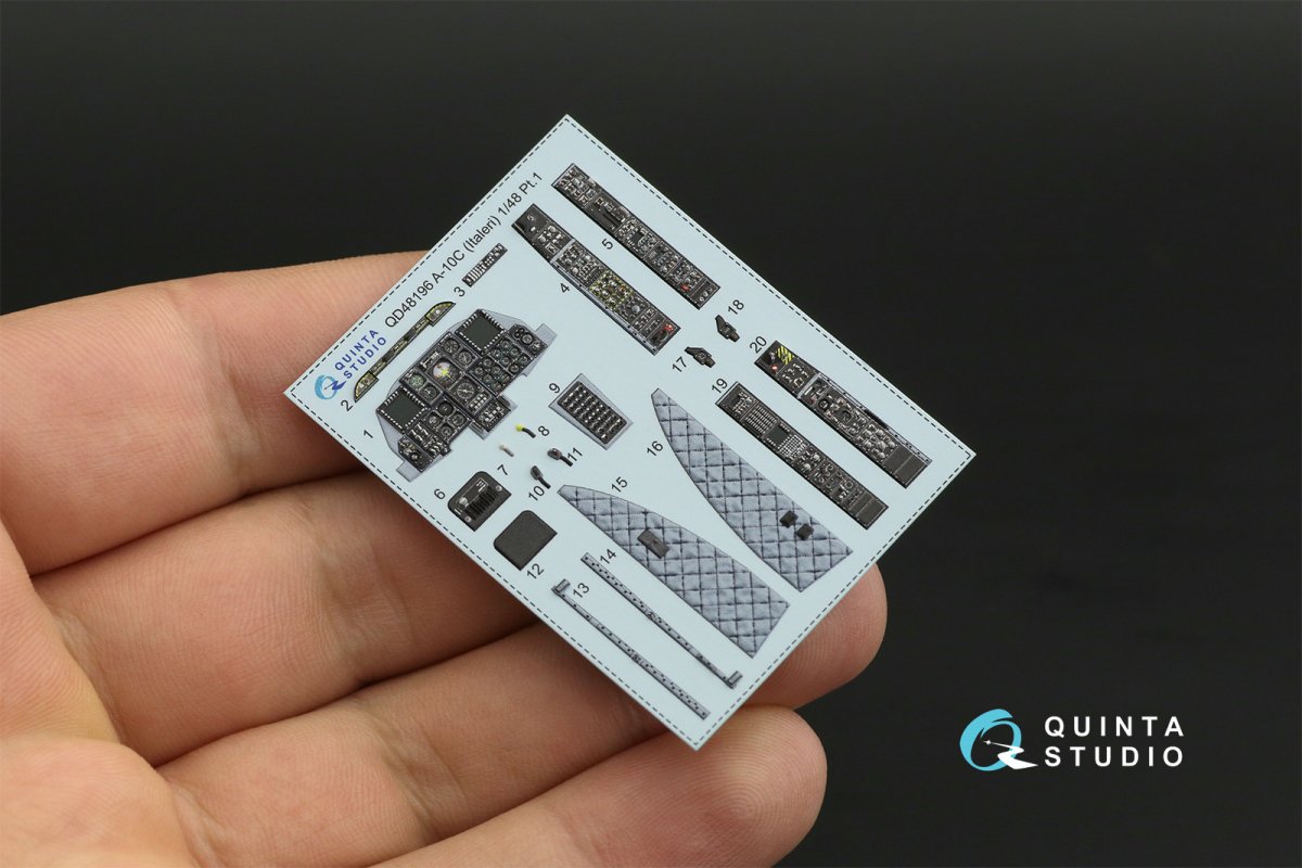 Quinta Studio QD48196 A-10C 3D-Printed &amp;amp; coloured Interior on decal paper (for Italeri ) 1/48 – immagine 9
